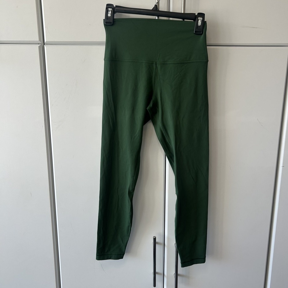 Lululemon Align High Rise Pant 25 Dark Forest Green Nulu Yoga Leggings Size 6